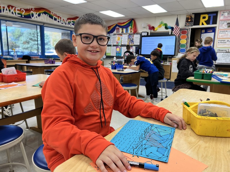 Austin Road Fourth Graders Explore Art Through Dots and Imagination