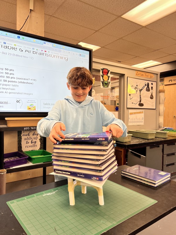Sixth Graders Practice their Engineering Skills