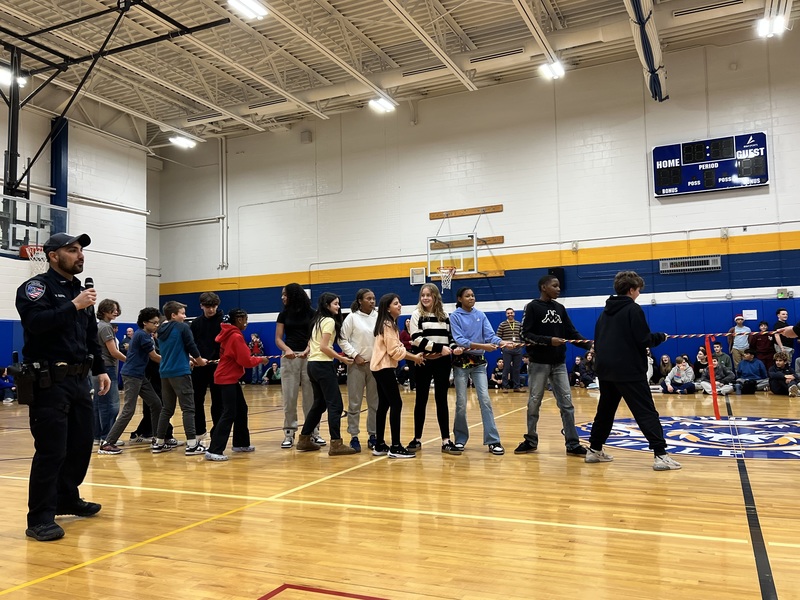 Mahopac Middle School hosts police-led DARE assembly featuring K-9 and drone demonstrations