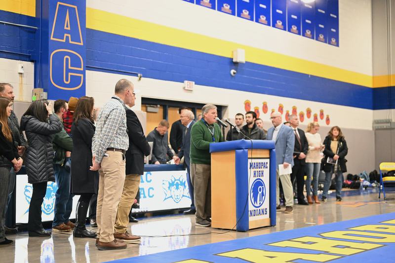Mahopac High School dedicates wrestling room to Joseph Bellucci Sr. and family