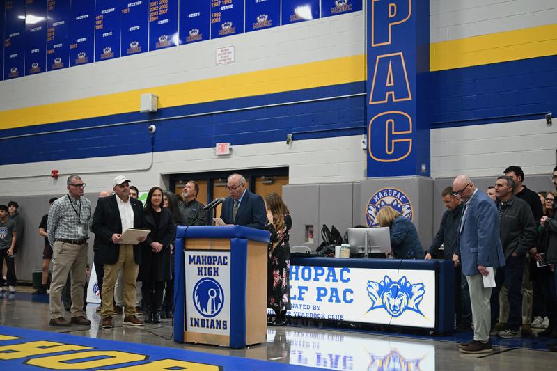 Mahopac High School dedicates wrestling room to Joseph Bellucci Sr. and family