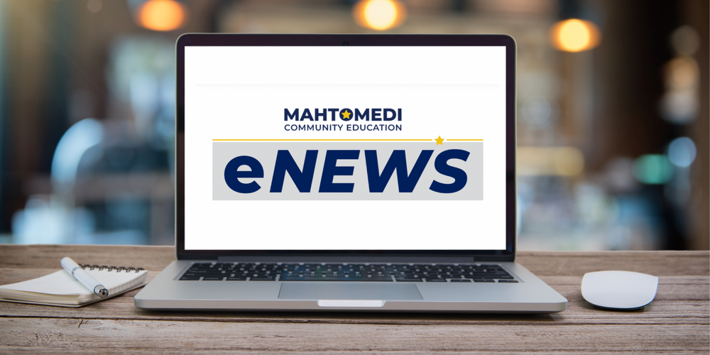 eNews logo on laptop