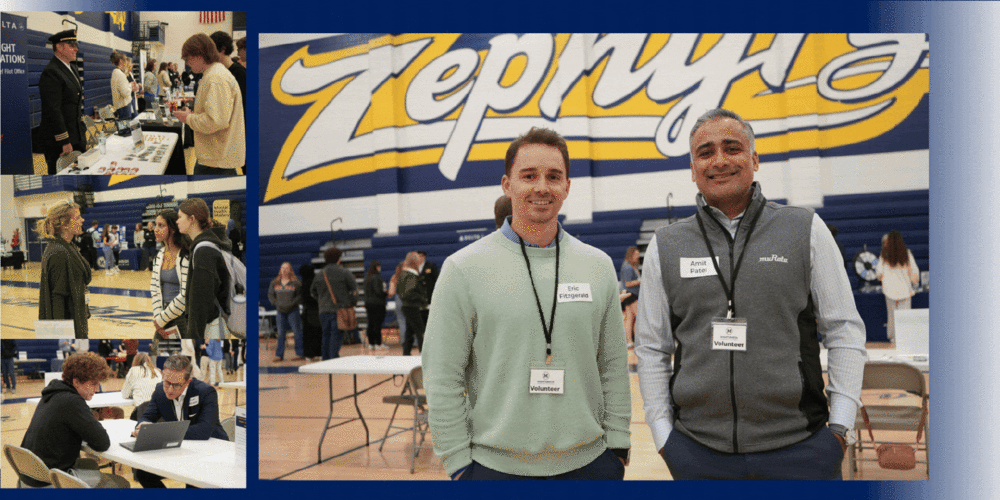 Community members at career fair