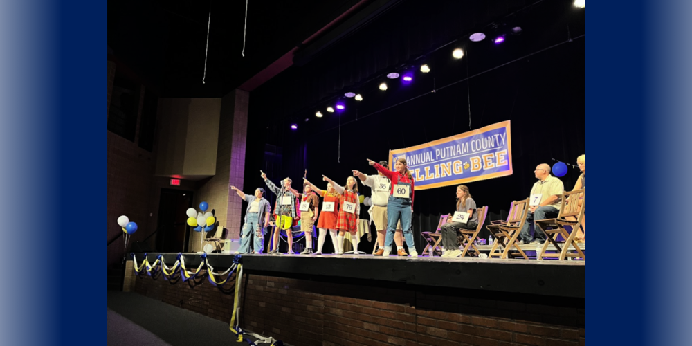 Students performing on stage