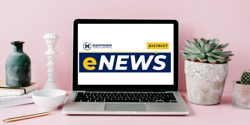 Laptop that says Mahtomedi eNews
