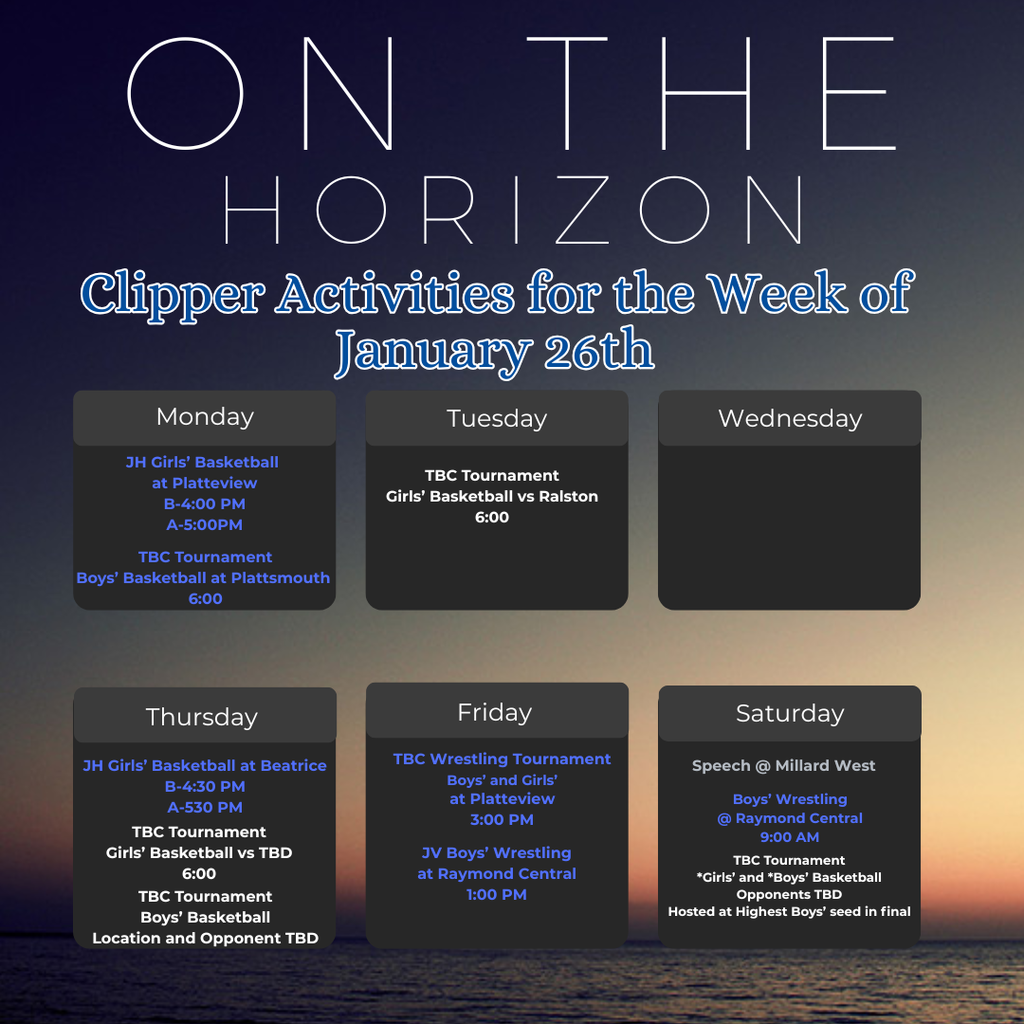 Week of January 26th