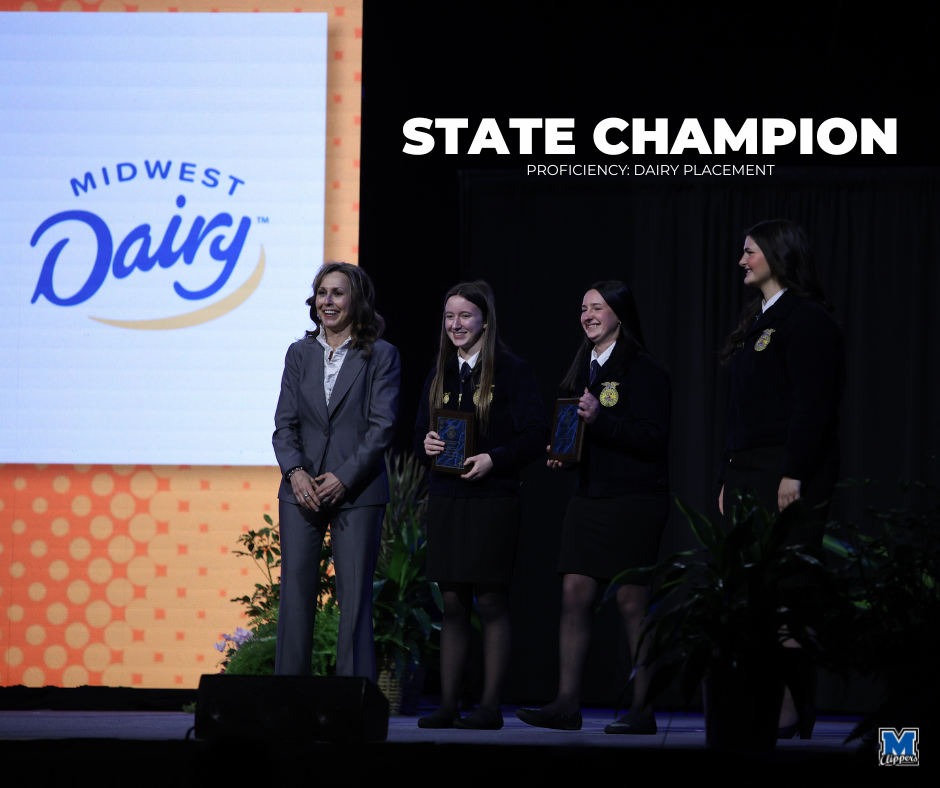 Shaylee Heidtbrink State Champion Dairy Placement Proficiency