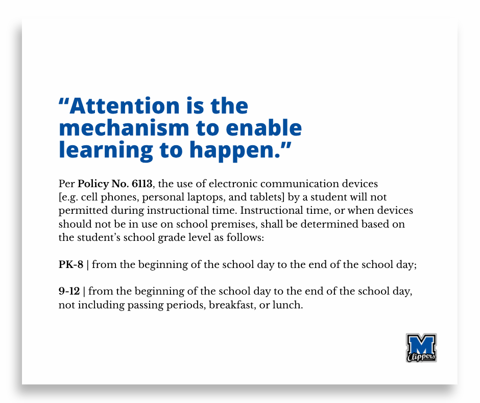Malcolm Public Schools electronic communication devices expectations.