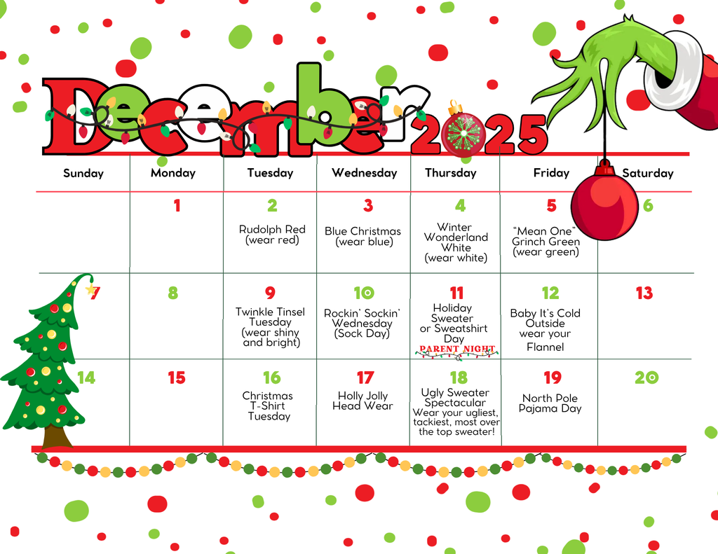 2025 Christmas Spirit Calendar