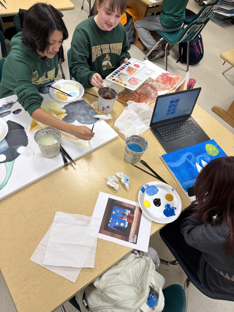students painting 5