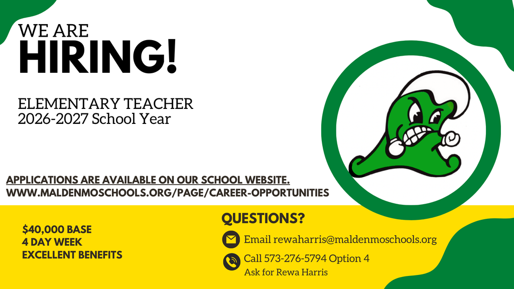 Elementary Teacher Opening