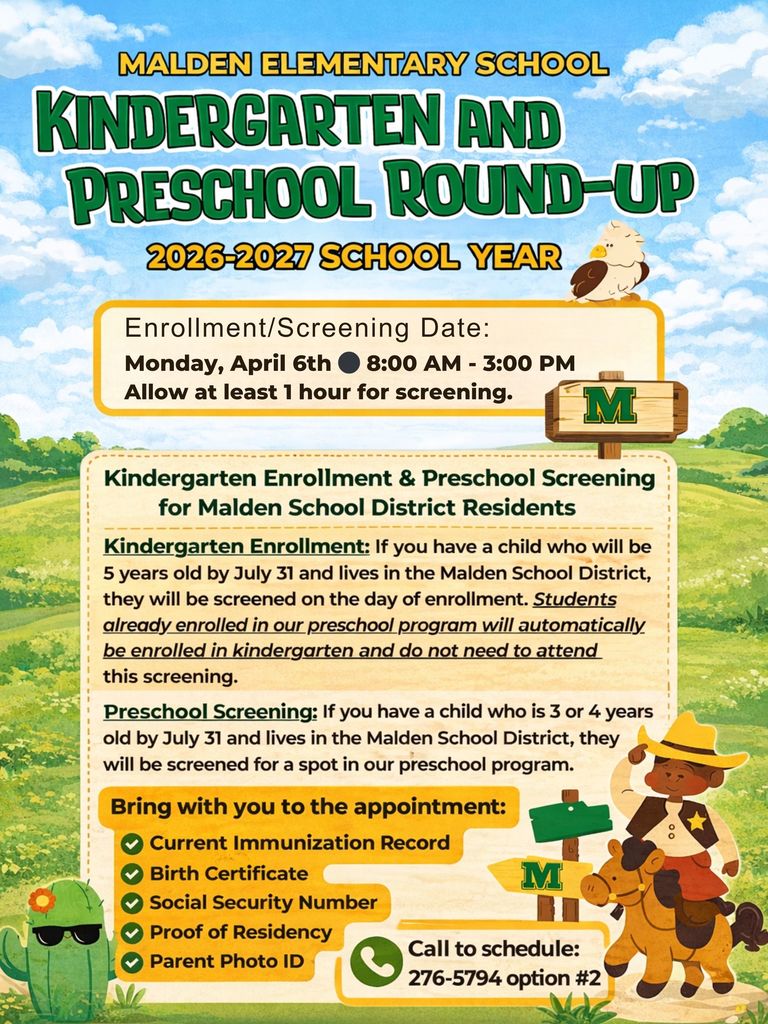 Kindergarten and Preschool Round-up