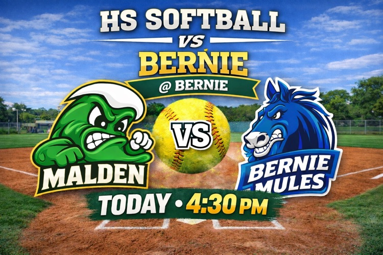 malden versus Bernie softball today