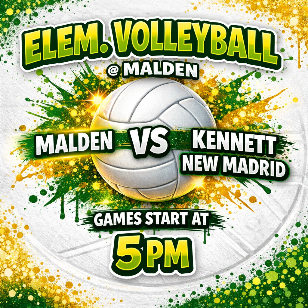 Elem Volleyball at Malden 5 PM 