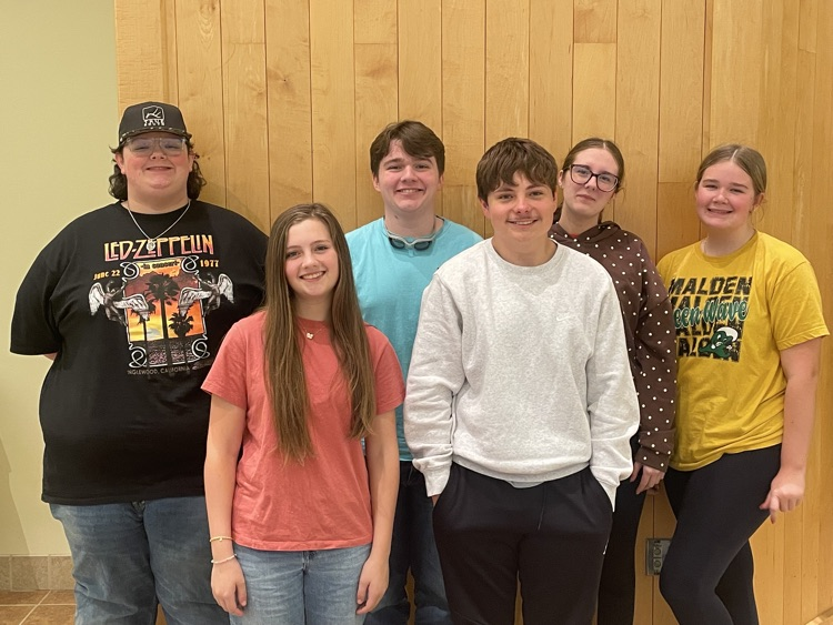 Pictured: Ethan Saylors, Ava Sage, Alex Smith, Travis Williams, Kelsi German, & Anna Layne