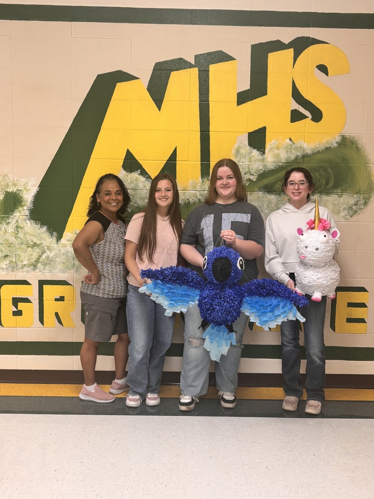 Students with their pinatas