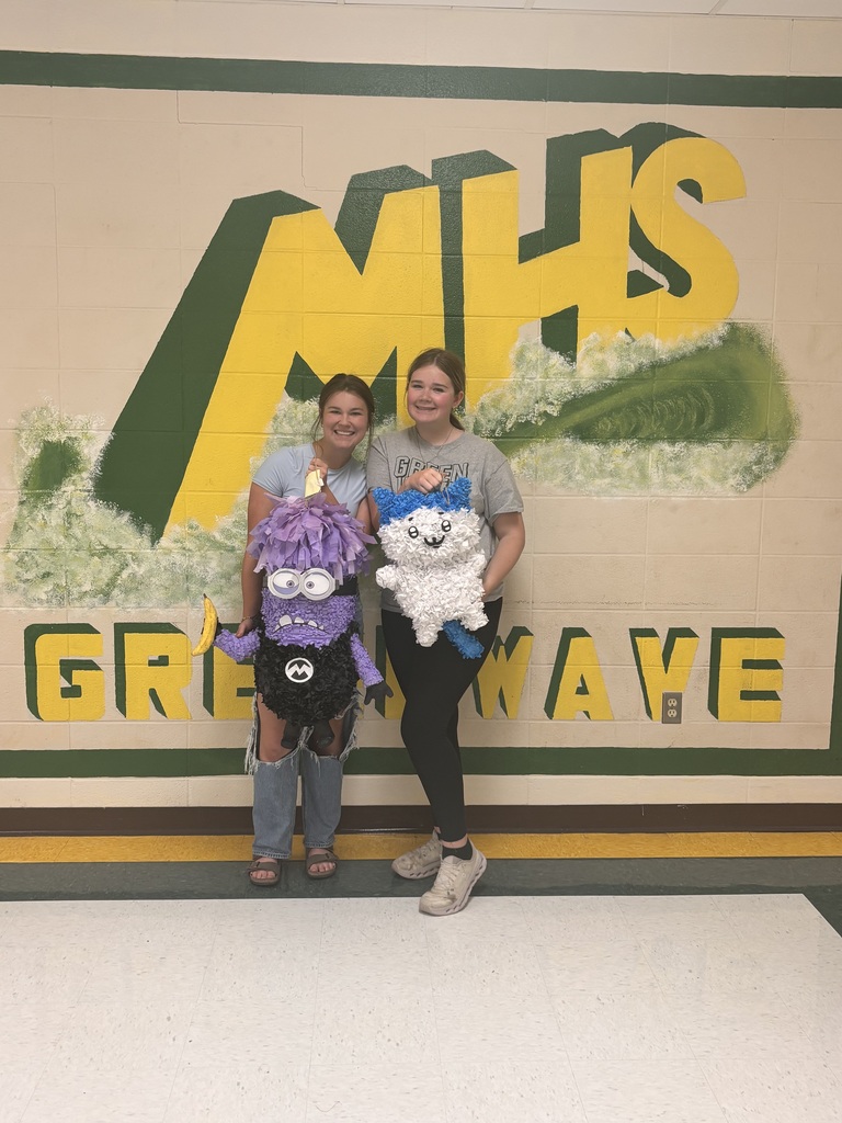 Students with their pinatas