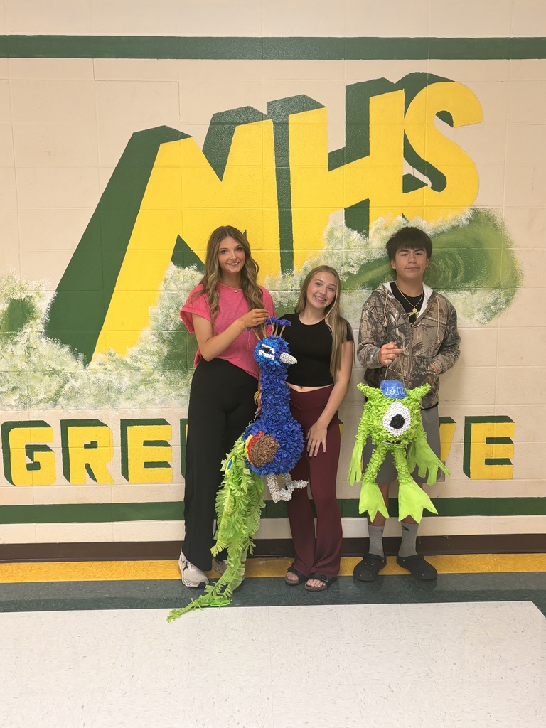 Students with their pinatas