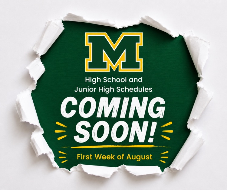High school and junior high schedules coming soon first week of August