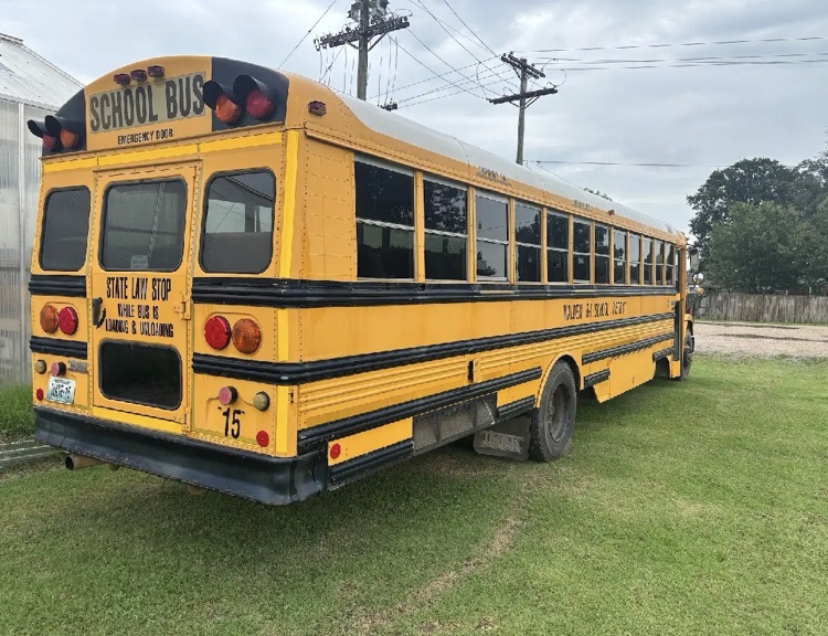 back left side of the bus