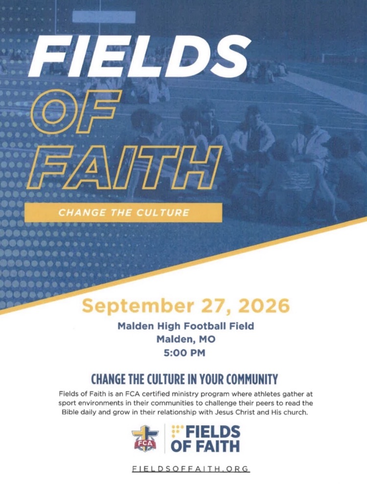 September 27, 2026 Malden High Football Field Malden, MO 5:00 PM