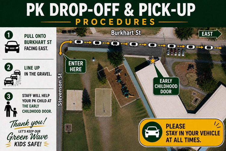 ldirections for PK drop off