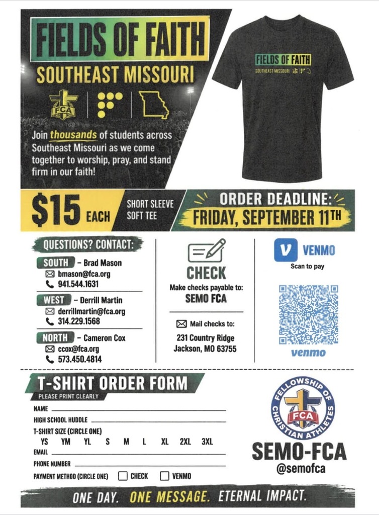 FCA Tshirt order form