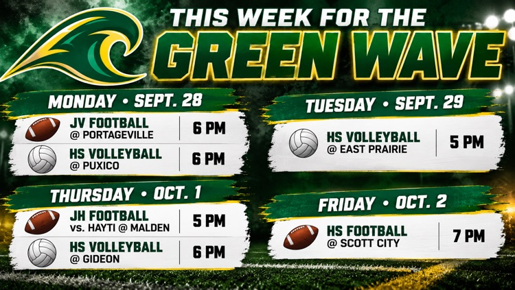 this week for the green wave