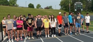 Photo of Franklin Academy Epsilon Society students who participated in a 5K charity run