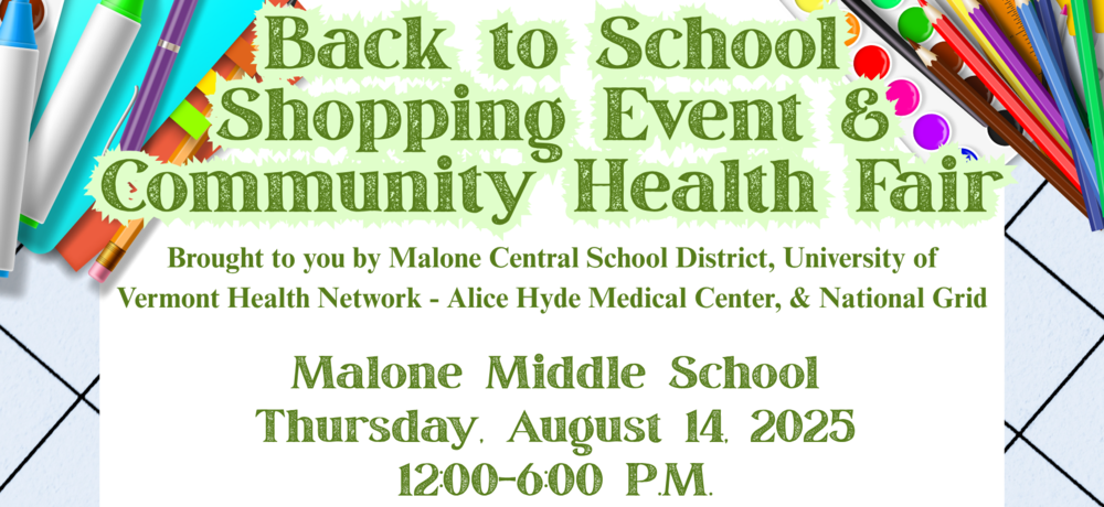 Back to School Event August 14