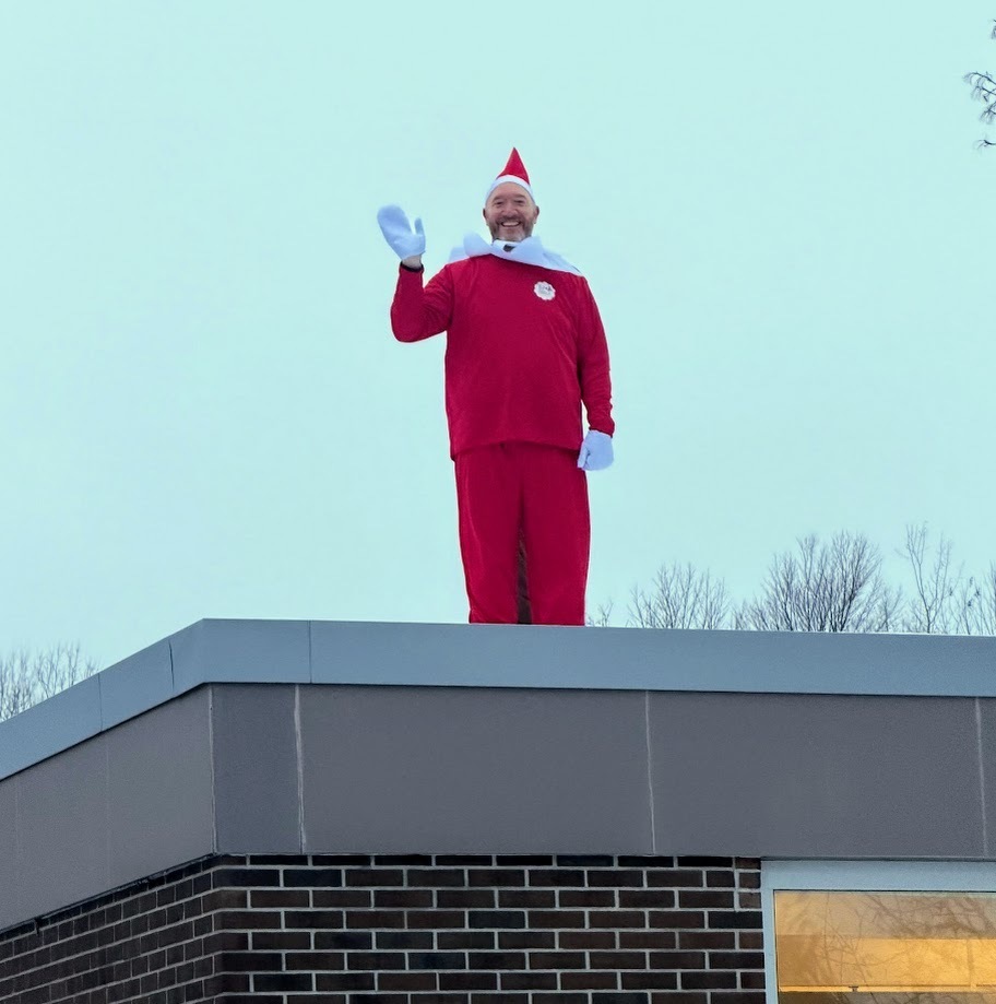 George Scoville-Upham welcoming students to school