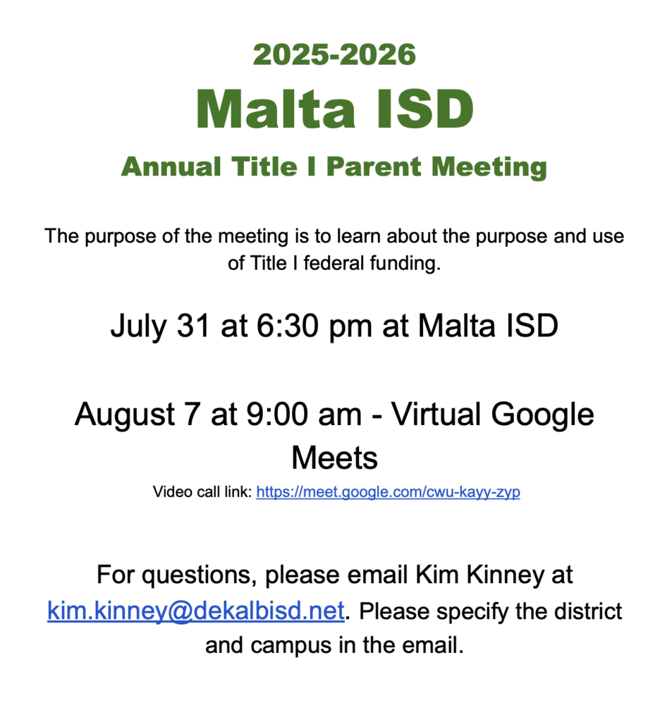 Title 1 Meeting