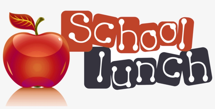 school lunch with a red apple