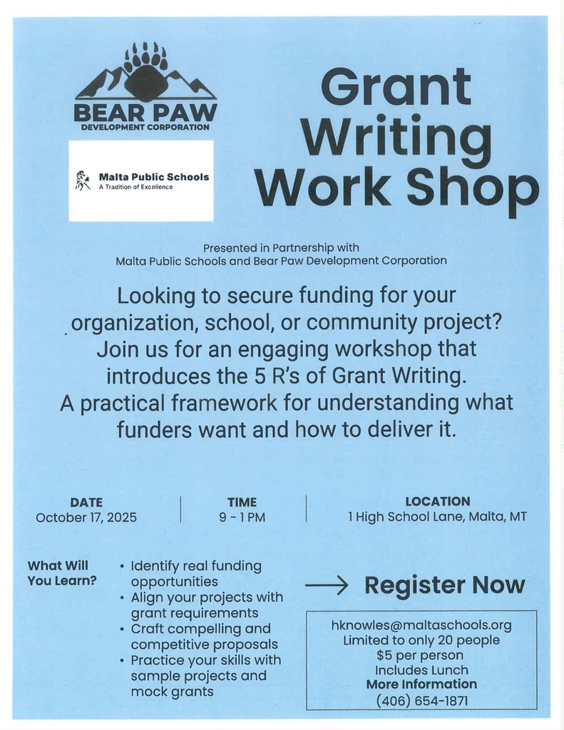 Grant Writing Workshop. 