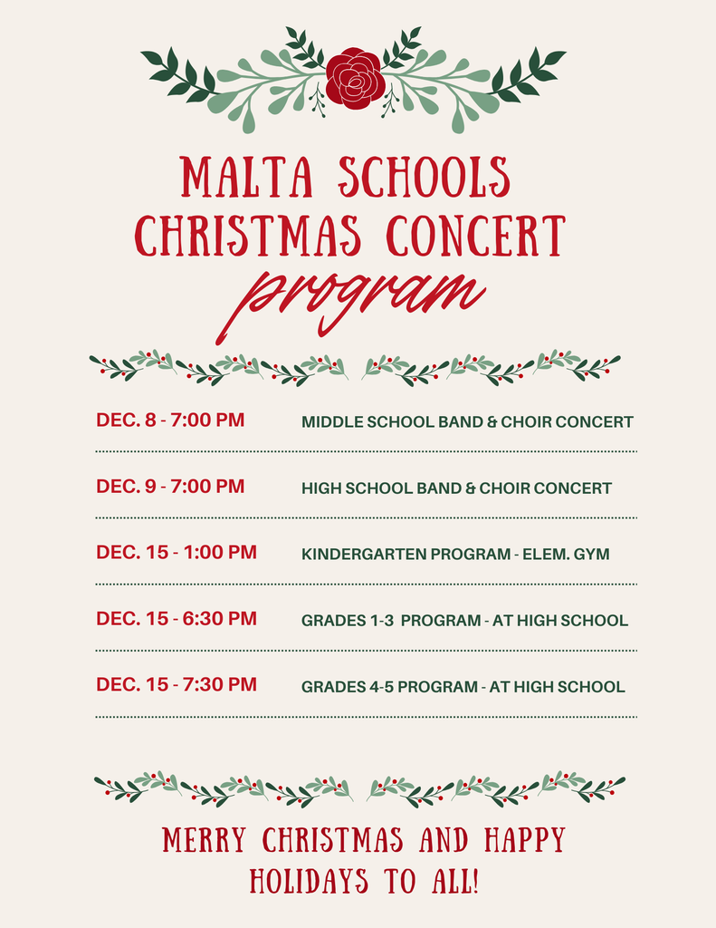 christmas concert schedule