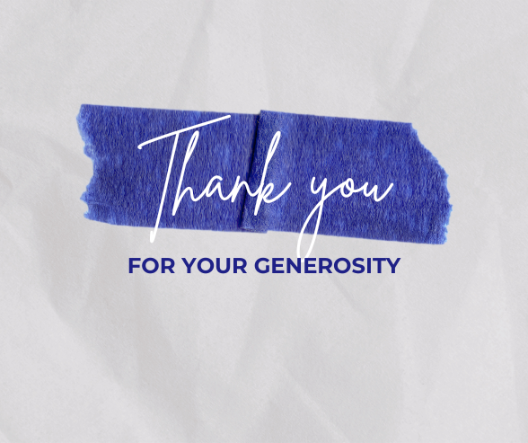 thank you for your generosity