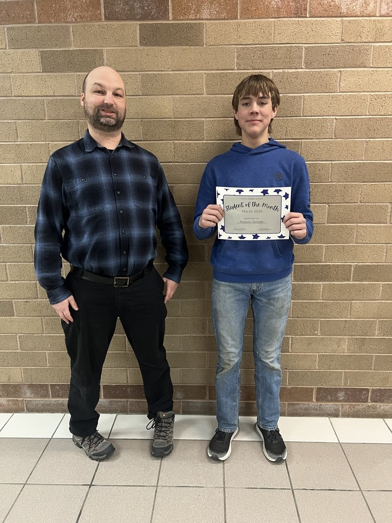 Malta Middle School is proud to partner with the Malta Kiwanis Club to recognize and celebrate outstanding students who demonstrate academic excellence, respect, service to others, and are a positive influence within our school and community. March Student of the Month is Keavin S. Ms. Indreland had this to say, “He has shown personal growth over the school year and has stepped up into a role I believe he has wanted to do for a while now. He shows kindness to his classmates and has really stepped up into a leadership type of role. He has a big heart, and I think he's figuring out how to use it.” Congratulations, Keavin!