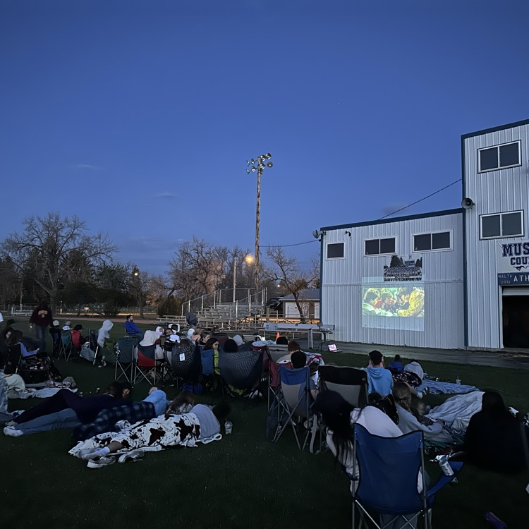 kids watching a movie