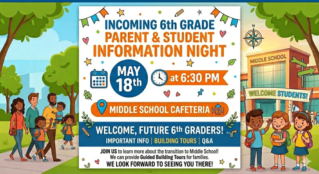 Attention incoming 6th Grade Parents