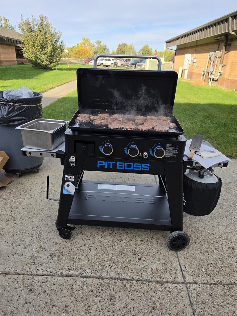 cooking with new grill