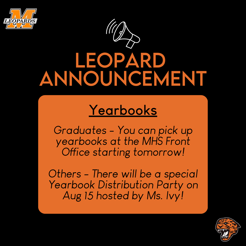 Yearbook Announcement