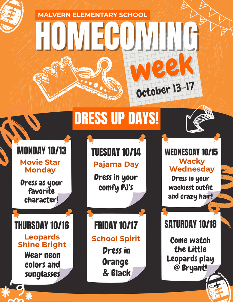 Homecoming Week Dress up days
