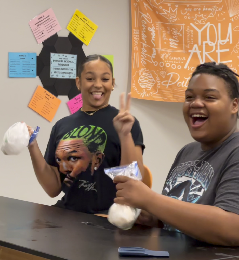 Making ice cream in Physical Science Class