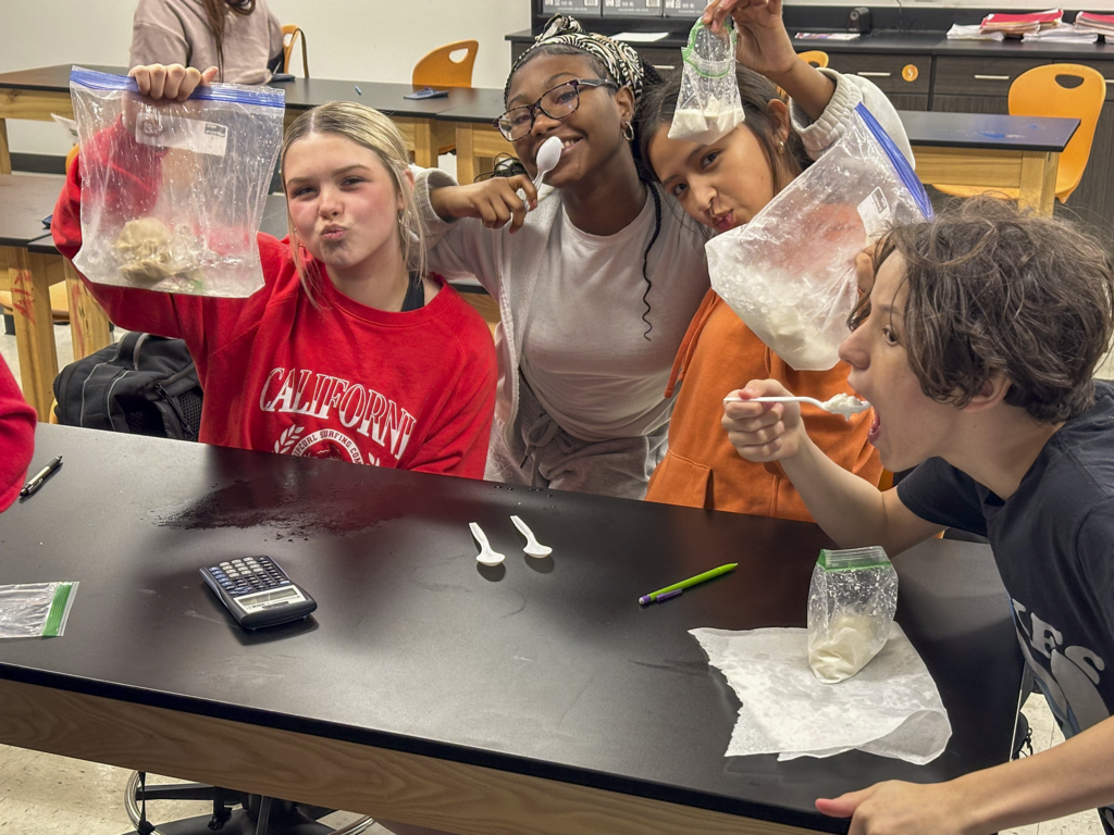 Making ice cream in Physical Science Class