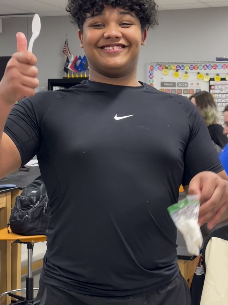 Making ice cream in Physical Science Class