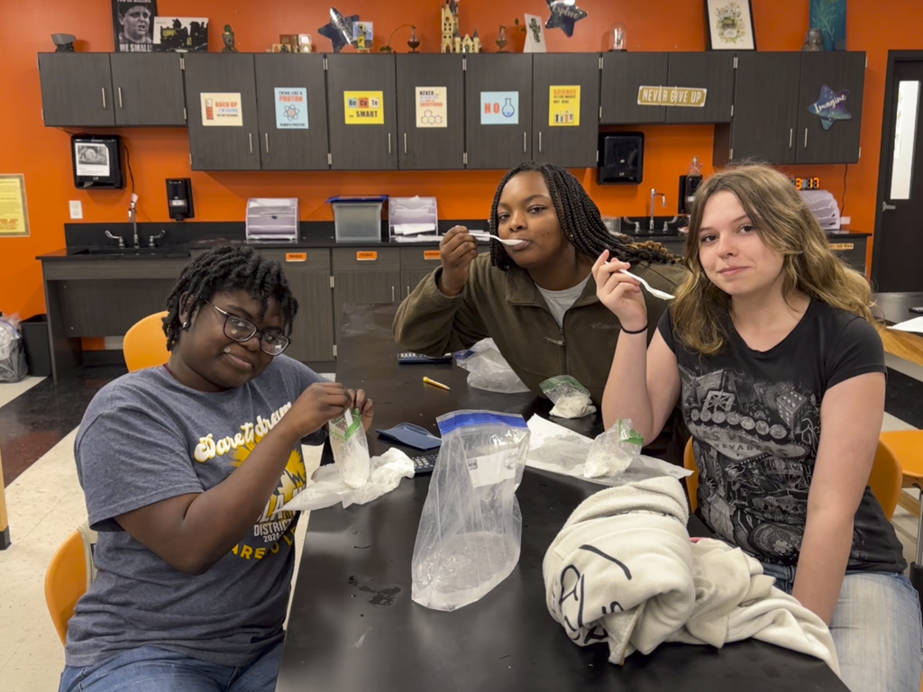 Making ice cream in Physical Science Class