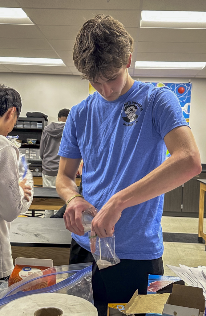 Making ice cream in Physical Science Class