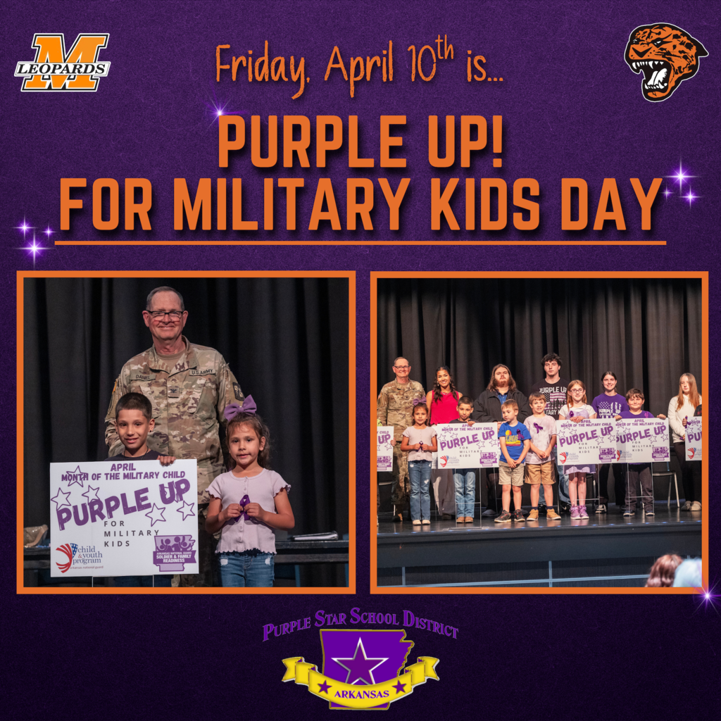 Friday April 10 is Purple Up for military kids day