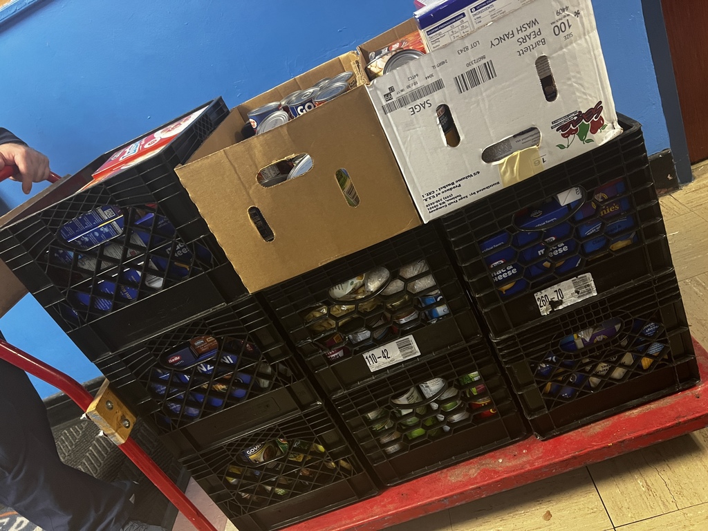 boxes of food for donation
