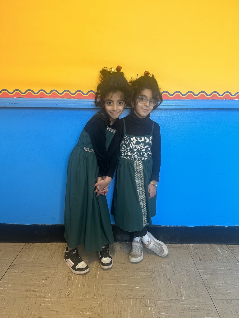 Students dressed up for Grinch Day